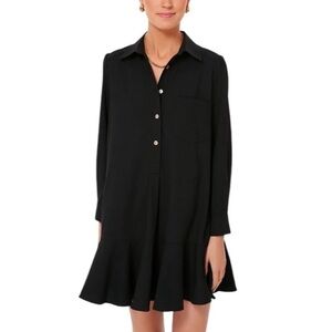Tuckernuck Black Long-Sleeve Shirt Mini Dress xxxl